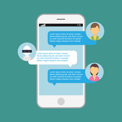 chat bot robot speech internet ai service mobile vector image