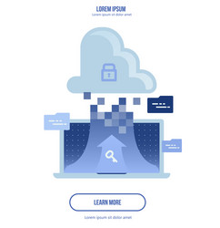 cloud computing concept - connect devices to vector image