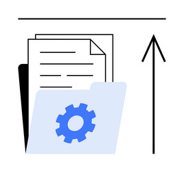 document management and organization with file vector image