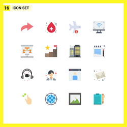 flat color pack 16 universal symbols vector image