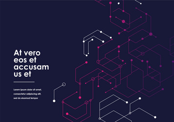abstract structures a hexagonal model brochure vector image
