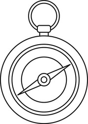 Compass icon outline style vector