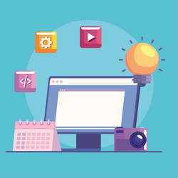 design and development tech vector image