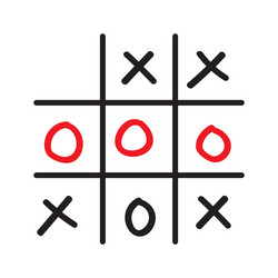 Doodle tic tac toe game vector