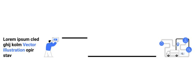 person analyzing data flow visual with digital vector image