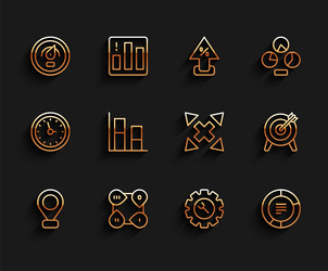 set line location infographic element digital vector image