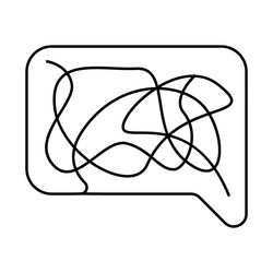 confusing dialogue line icon vector image