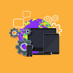 design web interface website computer development vector image
