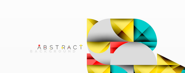 geometric shapes create abstract composition vector image