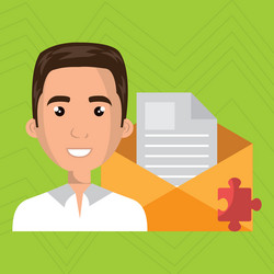 man message document icon vector image