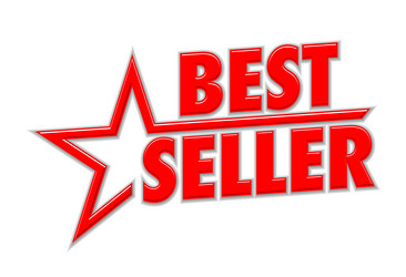 best seller advertising sticker vector