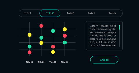 Dot plot diagram ui element template vector