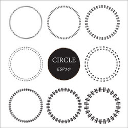 Set of hand drawn circles design elements vector