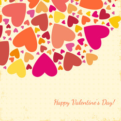 valentines day background with hearts vector