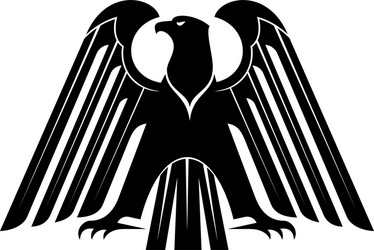 Black Eagle Emblem Vector Image