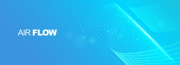 flowing particles with depth field air flow vector image