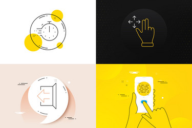 minimal set of move gesture binary code vector image