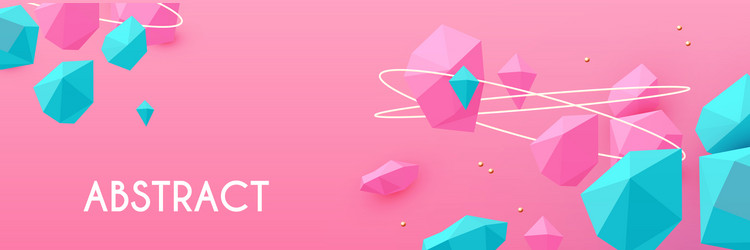 abstract 3d geometric background futuristic empty vector image