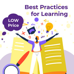 best practices for learning online courses web vector image