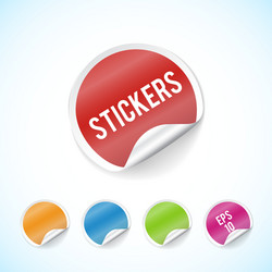 Colorful circle stickers set eps 10 vector