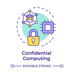 confidential computing multi color concept icon vector image