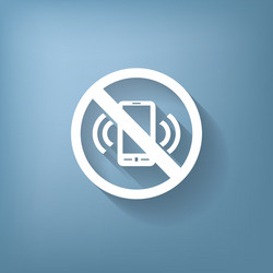 forbidden to use phone forbidding symbol vector