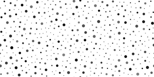 seamless pattern with random black dots on white vector image