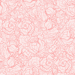 Roses bud outlines seamless pattern with flowers Vector Image