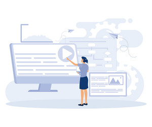 website architecture concept cms content vector image