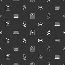 set nft digital crypto art binary code document vector image