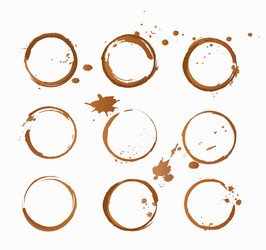 Coffee Stain Set Royalty Free Vector Image - VectorStock