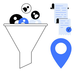efficient data filtering process with checklists vector image