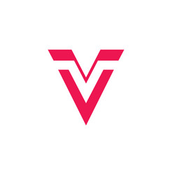 Letter v simple geometric logo Royalty Free Vector Image