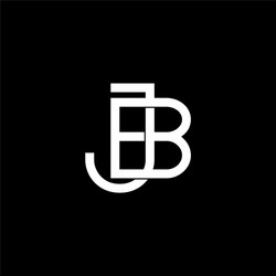 Letter jb simple loop colorful logo Royalty Free Vector