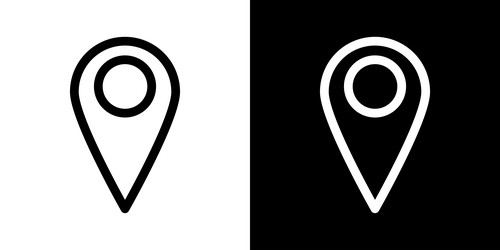 map pointer thin line icon set vector image