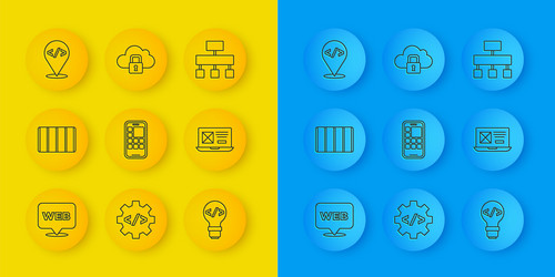 set line web and graphic design color palette vector image