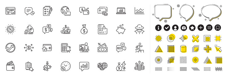 set of web report loyalty program and inflation vector image