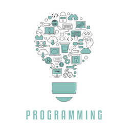 coding and programming concept vector image