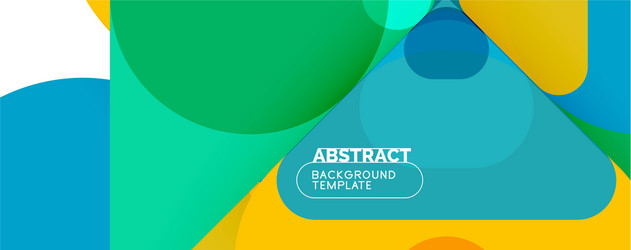 flat geometric round shapes and dynamic lines vector