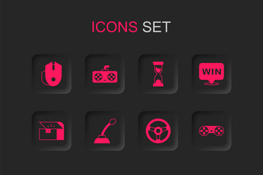 set microphone game controller or joystick vector image