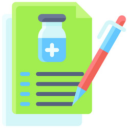 vaccine data icon development related vector image