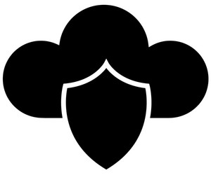 cloud computing icon with a shield symbol vector image