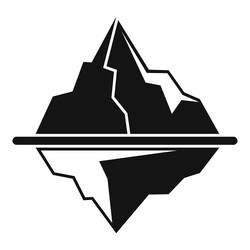 iceberg floating showing visible and hidden parts vector image