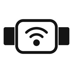smart watch displaying wifi signal icon vector image