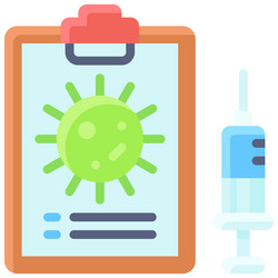 virus data icon vaccine development related vector image