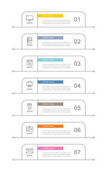 7 Data Tab Index Template vector image