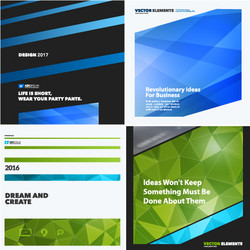 set of abstract design elements for graphic vector image