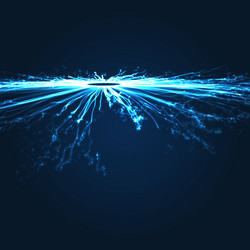 array with dynamic particles 3d technology style vector image
