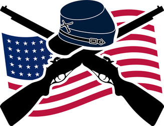 Civil War Union Stencil Vector Image