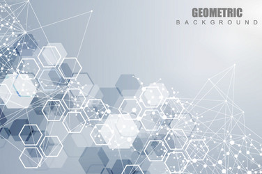 hexagonal abstract background big data vector image